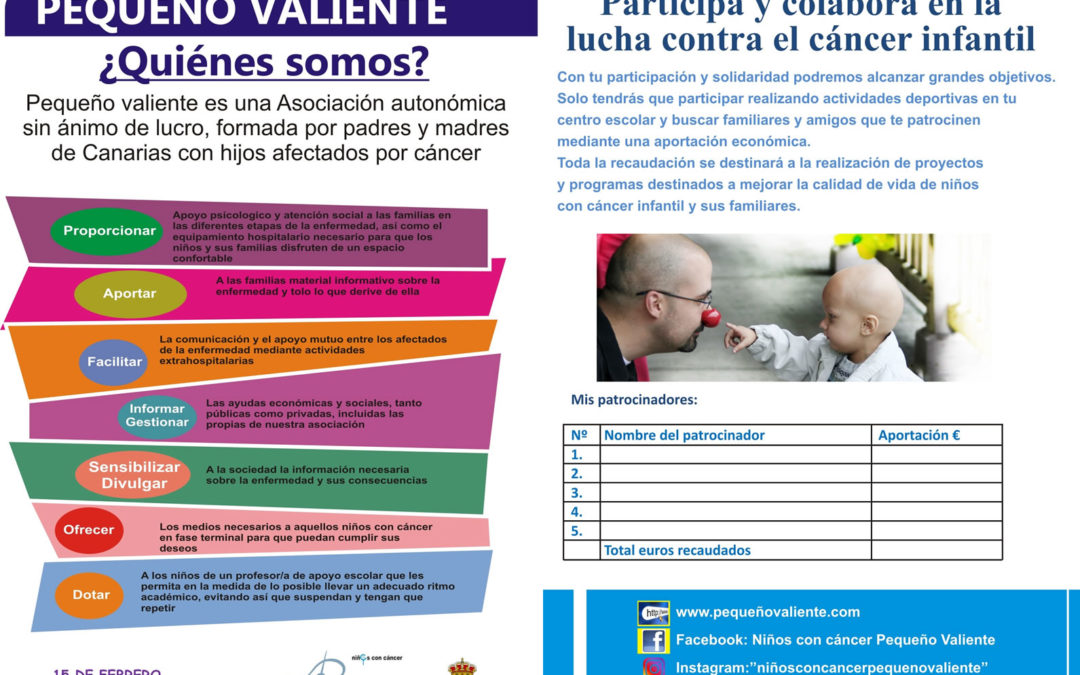 La Victoria de Acentejo y la Asociación Pequeño Valiente organizan una Gincana solidaria en los centros educativos