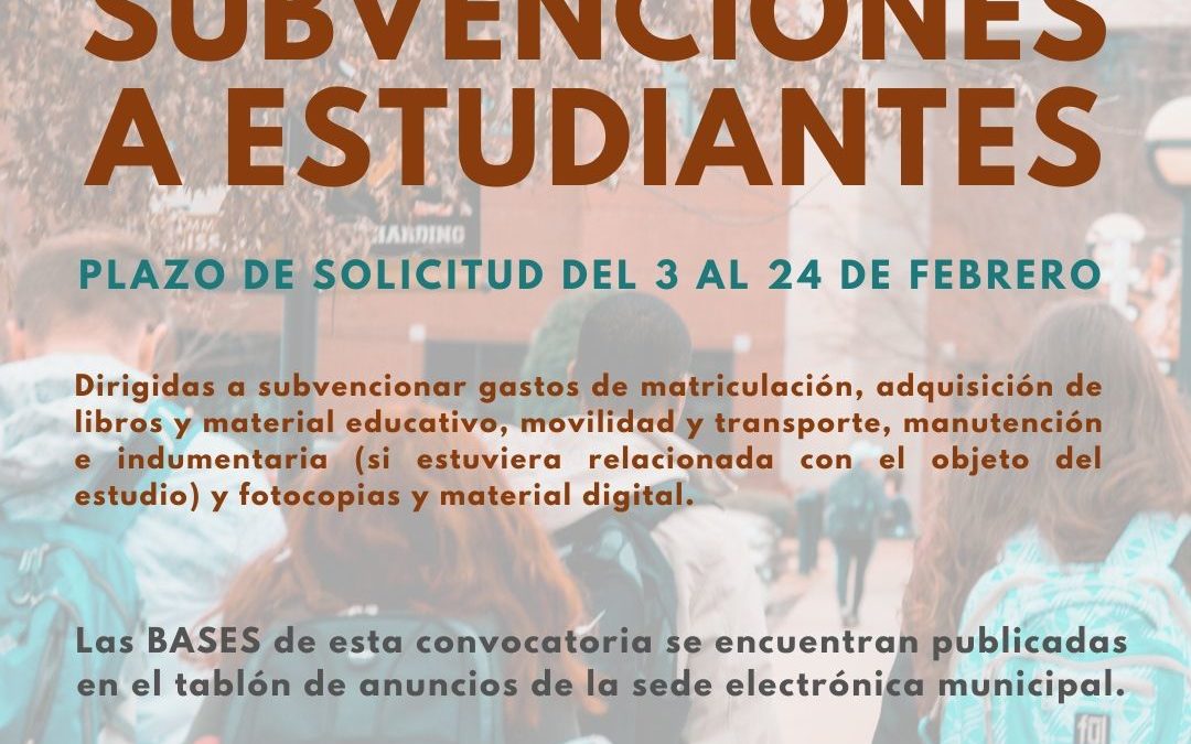 El Ayuntamiento destina una partida de 45.000 euros para ayudas a los estudiantes del municipio