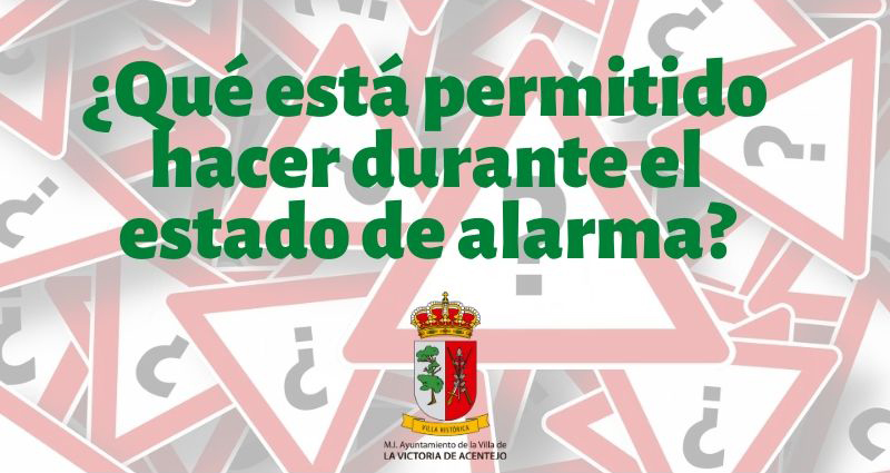 ¿Qué está permitido hacer durante el estado de alarma?