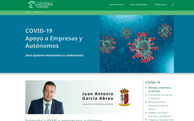 El Ayuntamiento de La Victoria crea un apartado específico en la web municipal para ayudar a empresas y autónomos frente al COVID-19   