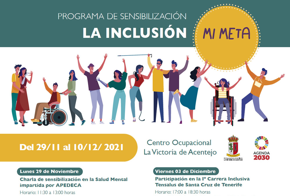 La Victoria de Acentejo lanza su programación por el Día Internacional de las Personas con Discapacidad «LA INCLUSIÓN, MI META»