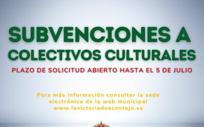 Abierto el plazo de solicitud de subvenciones a colectivos culturales