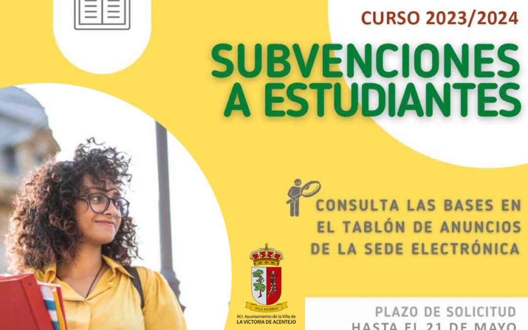 Abierto el plazo para solicitar las subvenciones para estudiantes del municipio 2023/2024