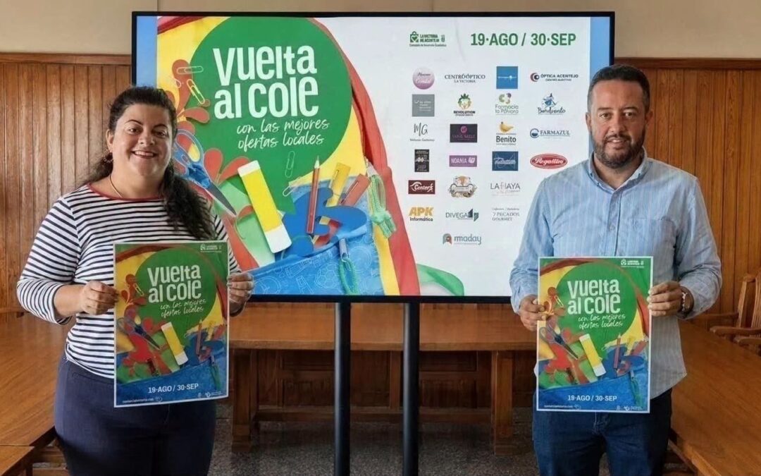 La Victoria de Acentejo lanza una campaña de vuelta al cole con descuentos en más de 25 comercios